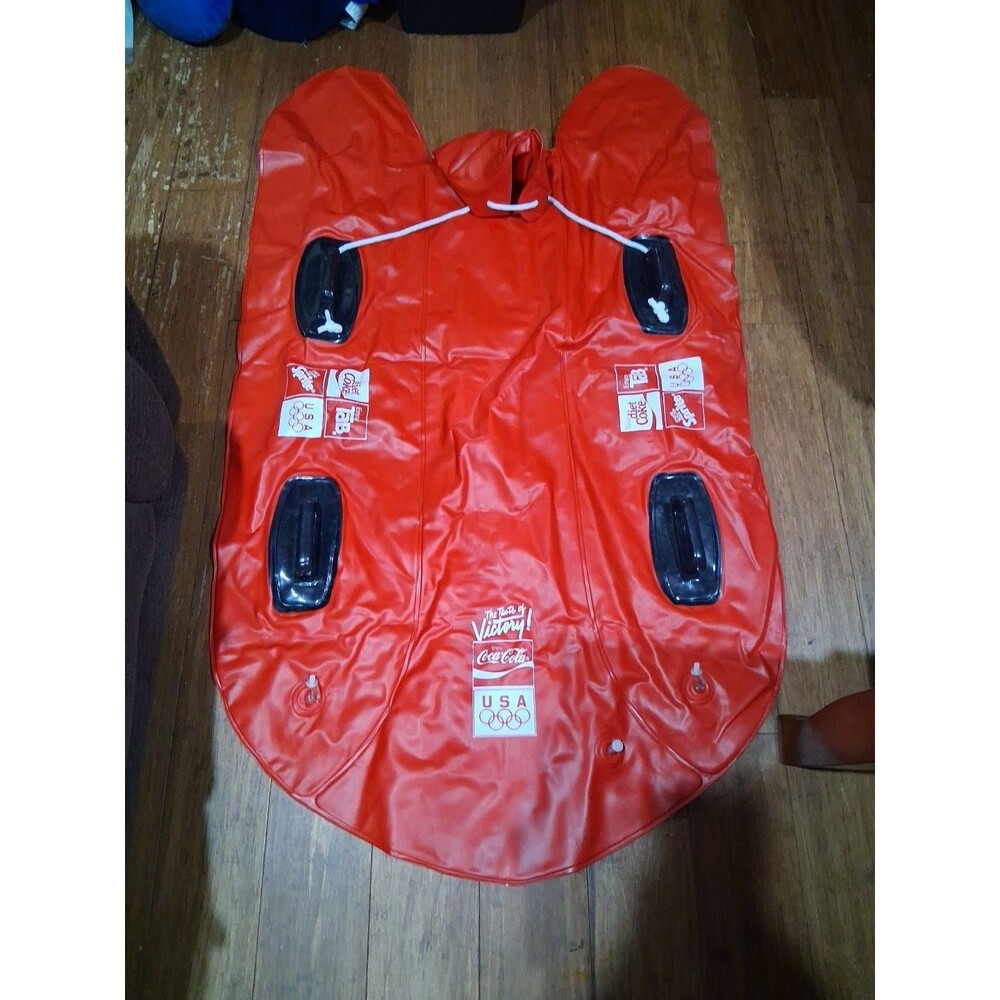 Vintage Sled Promotional Winter Olympics Coca-Cola Inflatable